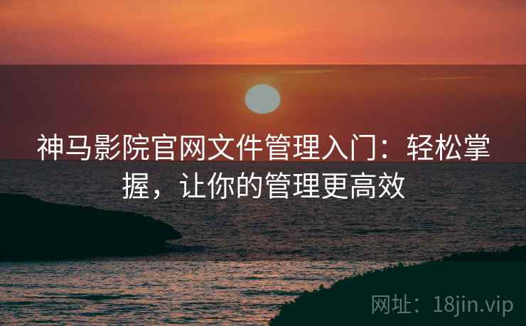 神马影院官网文件管理入门:轻松掌握,让你的管理更高效 神马影院官网文件管理入门:轻松掌握,让你的管理更高效