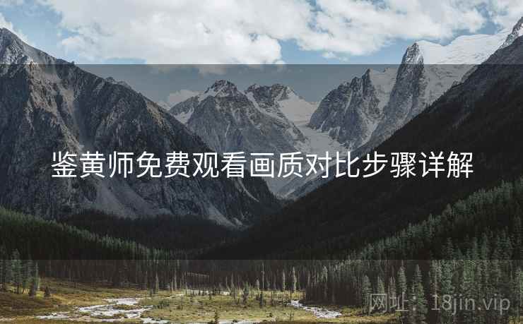 鉴黄师免费观看画质对比步骤详解